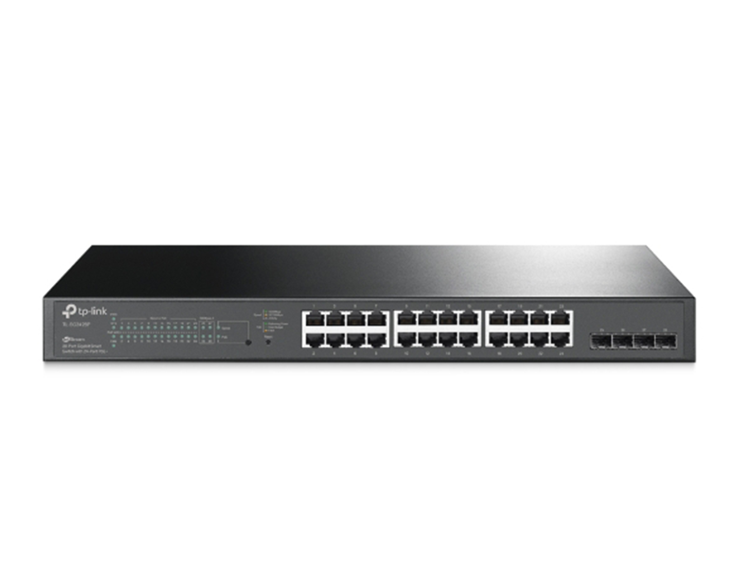 قیمت و خرید سوییچ شبکه 24 پورت +PoE با 4 پورت SFP تی پی لینک مدل TL-SG2428P | نت ران